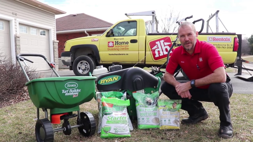 drew merrett with lawn products